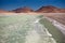 Diamond lagoon in Atacama desert