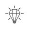 Diamond light bulb. Brilliant idea concept. Bulb polygonal vector icon. Flat design illustration