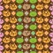 Diamond line cat forg rabbit bear vertical seamless pattern