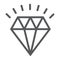 Diamond line icon, expensive and luxury