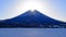 Diamond Mount Fuji Snowy scenery from `Fujigane`Japan