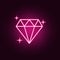 diamond neon icon. Elements of jewelry set. Simple icon for websites, web design, mobile app, info graphics