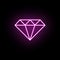 Diamond neon icon. Simple thin line, outline vector of casino icons for ui and ux, website or mobile application