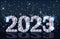 Diamond New 2023 Year banner, vector