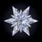 Diamond new year snowflake, vector