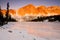 Diamond Peak rising above Lake Marie