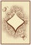 Diamond poker vintage playing card