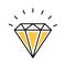 Diamond rich isolated icon