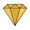 Diamond rich isolated icon