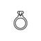 Diamond ring line icon