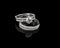 Diamond ring shot on a black reflective background
