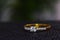 Diamond ring Is a wedding ring Luxurious and expensive Laid on the ground