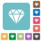 Diamond rounded square flat icons