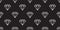 Diamond seamless pattern vector gem isolated jewelry icon wallpaper background black