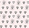 Diamond seamless vector pattern with hand drawn diamonds and gems in doodle style. Girly fashion, trendy background.