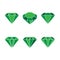 Diamond set icon. Vector Illustration. Shiny crystal sign.