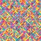 Diamond shape colorful eight seamless pattern