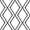 Diamond shape doodle grid seamless vector pattern background. Modern hand drawn irregular lines grunge monochrome criss