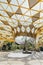 Diamond shape roof top detail of Garden pavilion in Kuala Lumpur`s Perdana Botanical Gardens in Jalan Tembusu, Malaysia