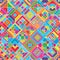 Diamond shape style tribal color seamless pattern