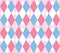 Diamond shaped seamless pattern in blue and pink color. for all kinds of print, fabric, book cover, surface and web use