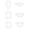 Diamond shapes vector: Pear - Cushion - Radiant