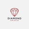 Diamond shield logo icon vector template