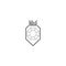 Diamond shield protection logo design isolated on white background