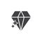 Diamond shine vector icon