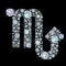 Diamond sign of the zodiac Scorpio