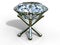 Diamond on silver stand