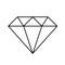 Diamond simple icon pictogram outline