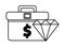 Diamond stone luxury isolated icon