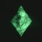 Diamond symbol. Playing card. Green symbol