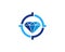 Diamond Target Logo Icon Design