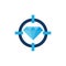 Diamond Target Logo Icon Design