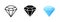 Diamond vector outline value icon. Diamond gem clipart jewel marriage symbol gemstone line flat image
