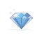 Diamond Wealth Icon Thin Line