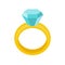 Diamond wedding ring, jewelry related icon, flat design