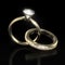 Diamond wedding rings - clipping path