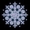 Diamond xmas snow flake, vector