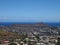 Diamondhead and the city of Honolulu of Oahu on a clear sky day