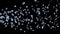 Diamonds Flying Particles against black, stock footage