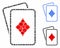 Diamonds Gambling Cards Mosaic Icon of Round Dots