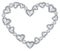 Diamonds heart frame for valentine`s day and wedding decorations