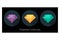 Diamonds icons set in different colors