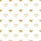 Diamonds seamless pattern. Vector girly background with gold brilliants.