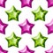 Diamonds Stars Seamless Pattern. Purple and Green