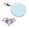 Diamons and magnifying glass