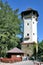 Diana watchtower in spa town Karlovy Vary, West Bohemia, Czech republic.